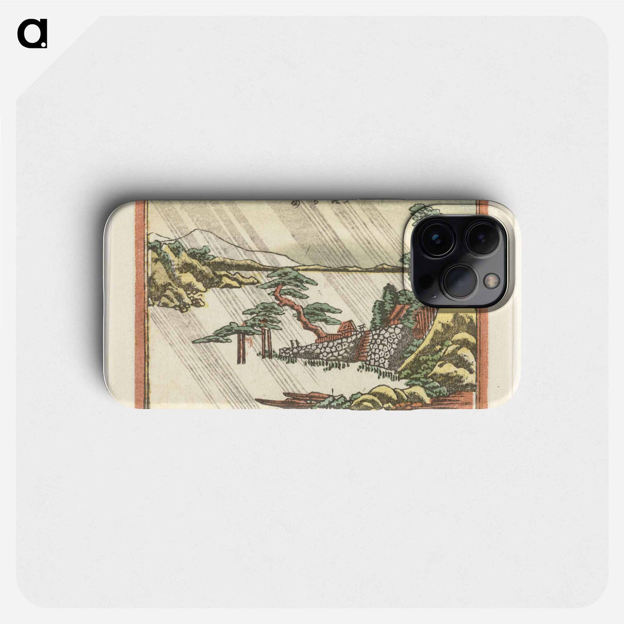 Hokusai's Nachtelijke regen te Karasaki - 葛飾 北斎 Phone Case.