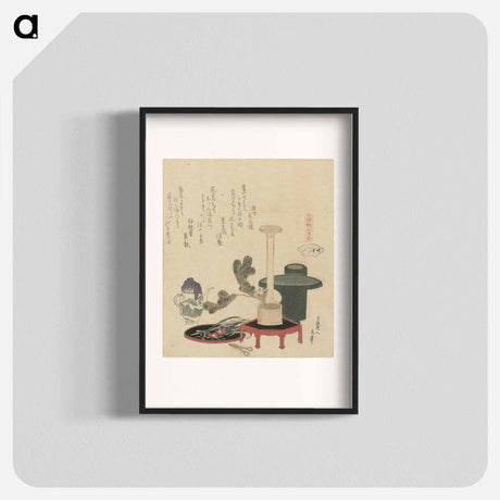 アートポスター-A comparison of Genroku poems and shells - 葛飾 北斎 Poster.