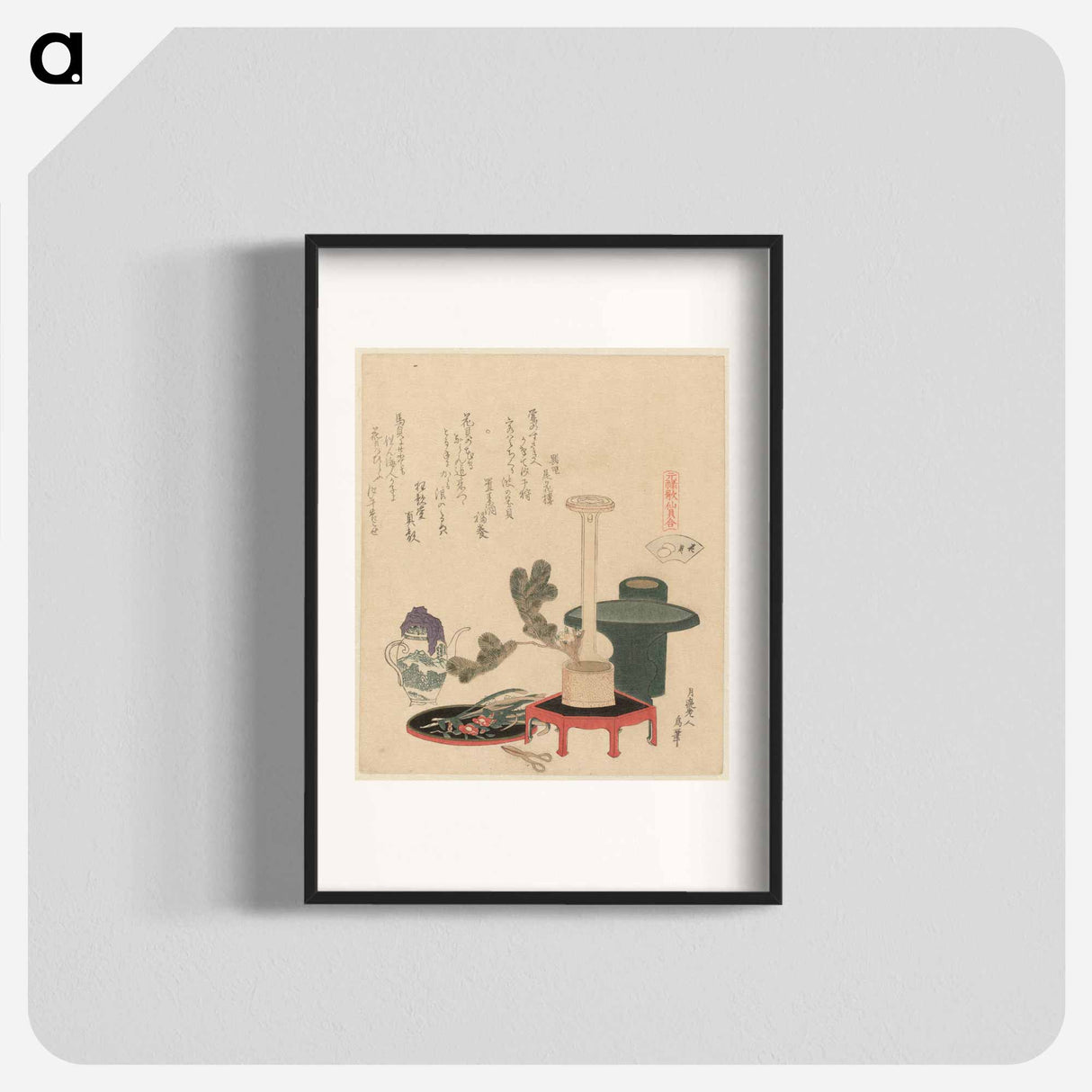 A comparison of Genroku poems and shells - Katsushika Hokusai Poster.