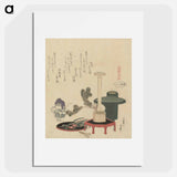アートポスター-A comparison of Genroku poems and shells - 葛飾 北斎 Poster.