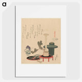 A comparison of Genroku poems and shells - Katsushika Hokusai Poster.