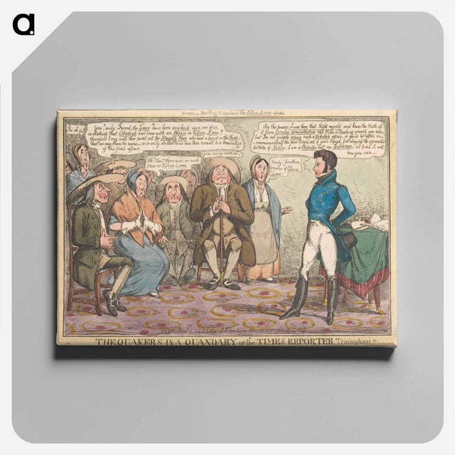 アートパネル-The Quakers in a Quandary or the Times Reporter Triumphant!!
 - イェール大学アートギャラリー Canvas.