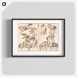 Horses - 葛飾 北斎 Poster.