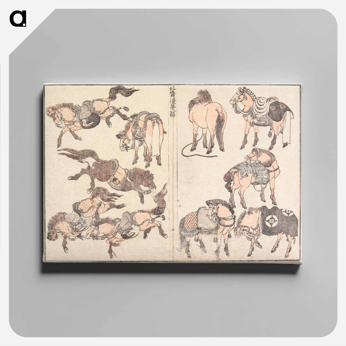 Horses - 葛飾 北斎 Canvas.