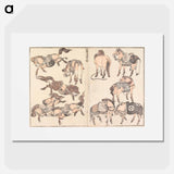 Horses - 葛飾 北斎 Poster.