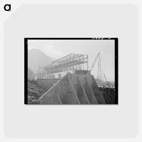 アートポストカード-Powerhouse. Bonneville Dam, Oregon
 - ラッセル リー Postcard.