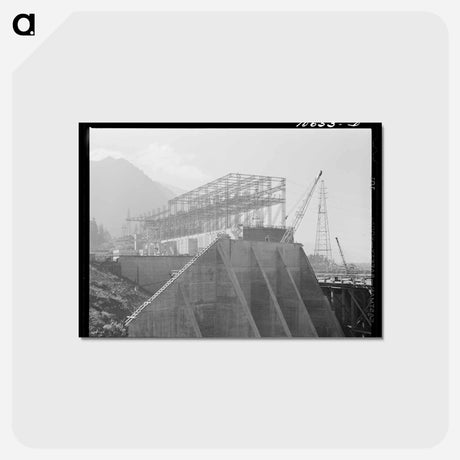 アートポストカード-Powerhouse. Bonneville Dam, Oregon
 - ラッセル リー Postcard.