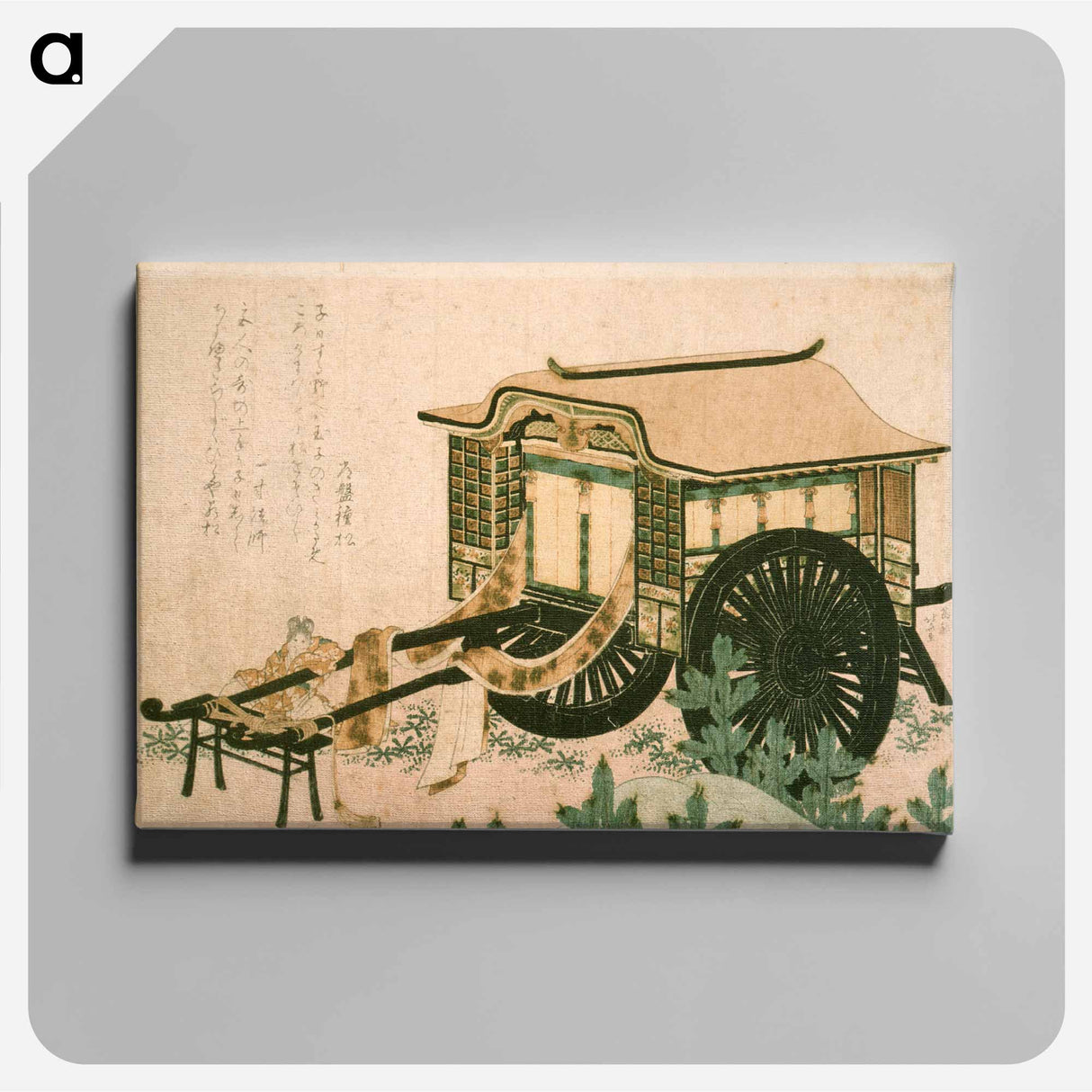 Hokusai's cart carriage - 葛飾 北斎 Canvas.