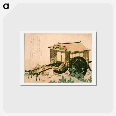 アートポストカード-Hokusai's cart carriage - 葛飾 北斎 Postcard.