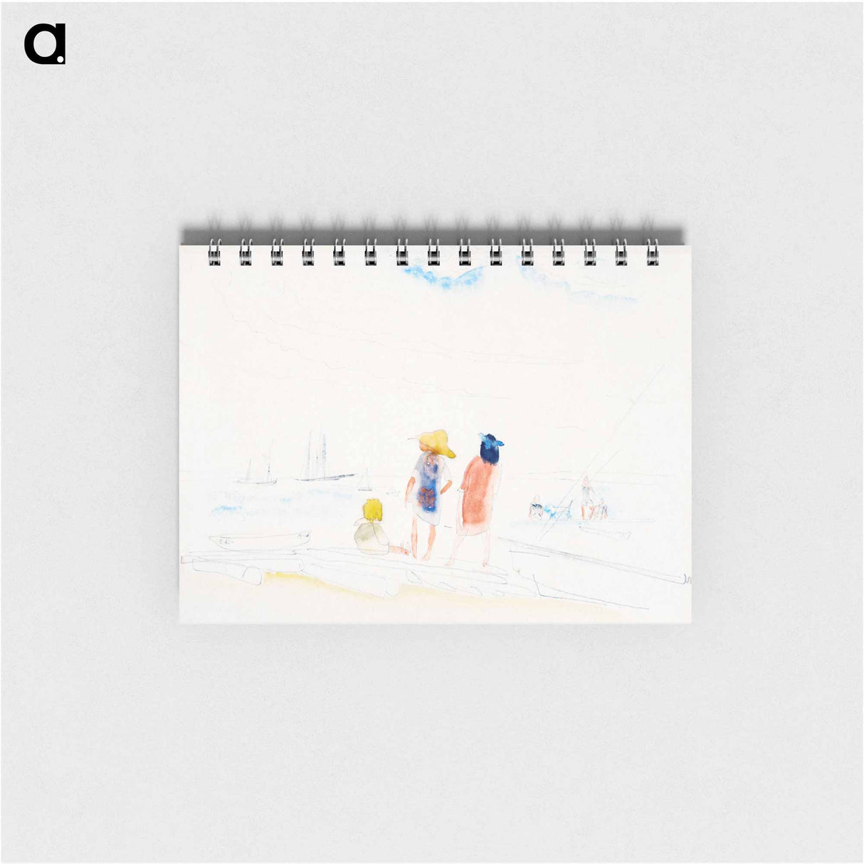アートメモ帳-Two Women and Child on Beach
 - バーンズ・コレクション Memo.
