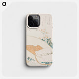 Hokusai's Freshly-Picked Flowers in a Traveler’s Hat - 葛飾 北斎 Phone Case.