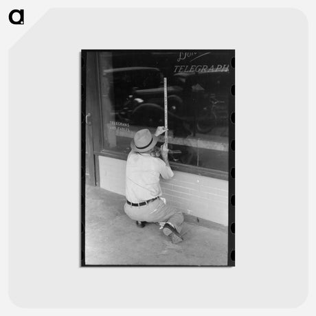 アートポストカード-Window Sign Painter
 - ラッセル リー Postcard.