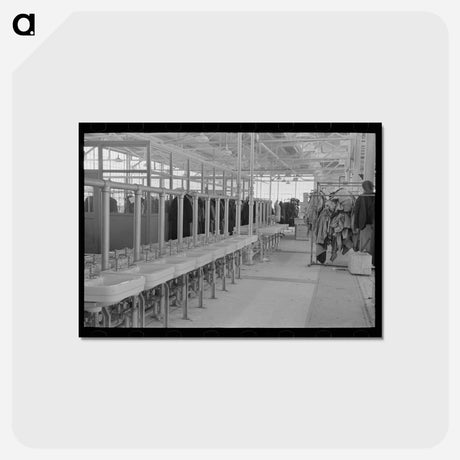 アートポストカード-Factory Washstands
 - ラッセル リー Postcard.