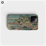 Sesshū ajigawaguchi tenpōsan - Katsushika Hokusai Phone Case.