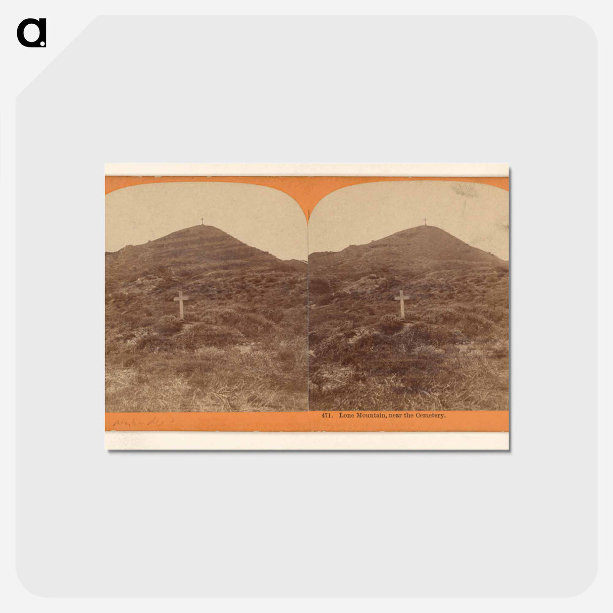 アートポストカード-Lone Mountain near the Cemetery
 - エドワード マイブリッジ Postcard.