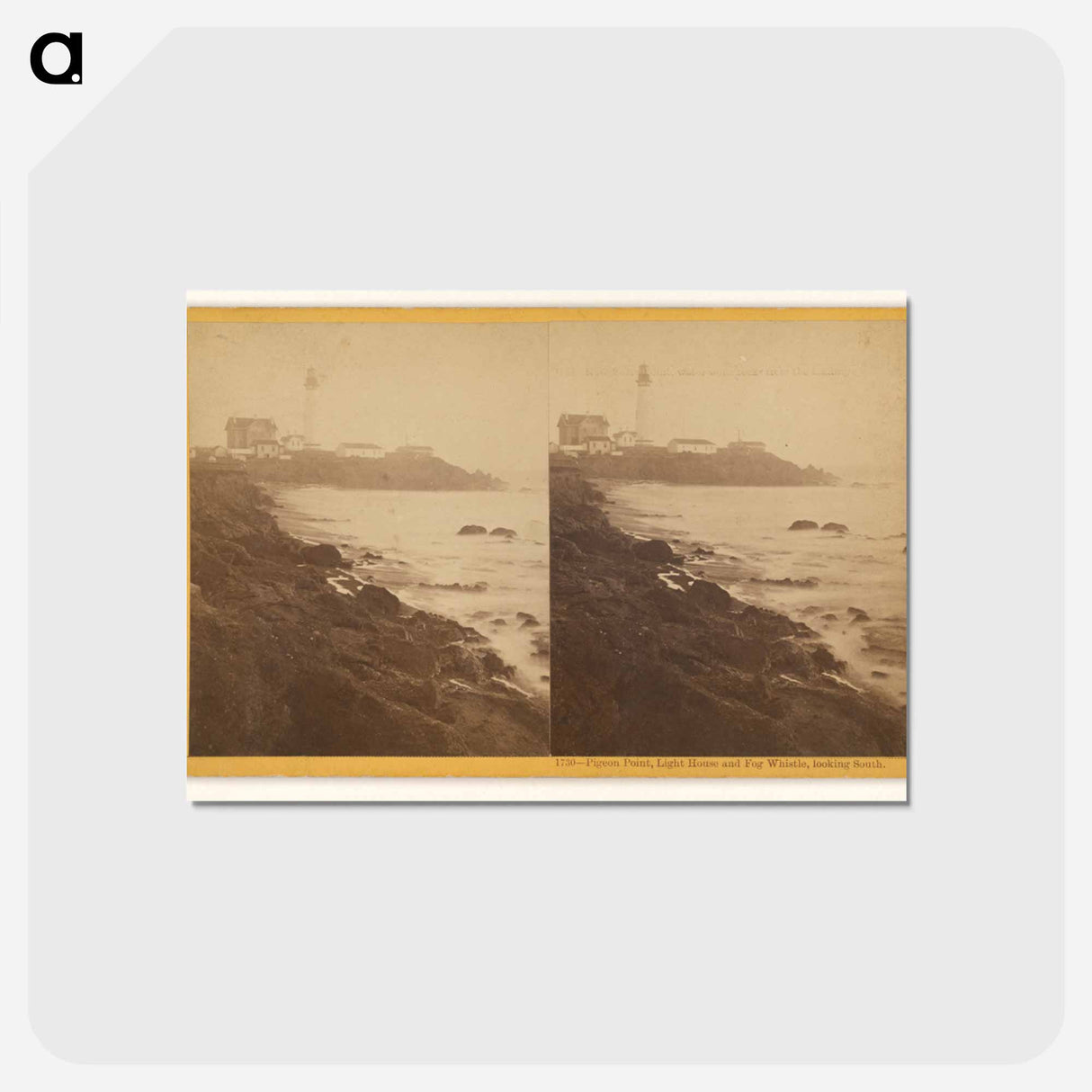 アートポストカード-Pigeon Pt., Light House and Fog Whistle
 - エドワード マイブリッジ Postcard.