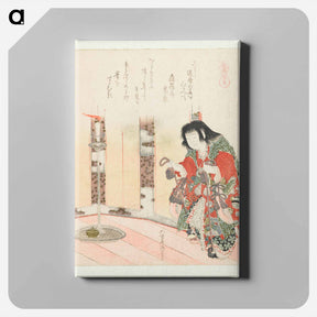 アートパネル-A comparison of Genroku poems and shells - 葛飾 北斎 Canvas.