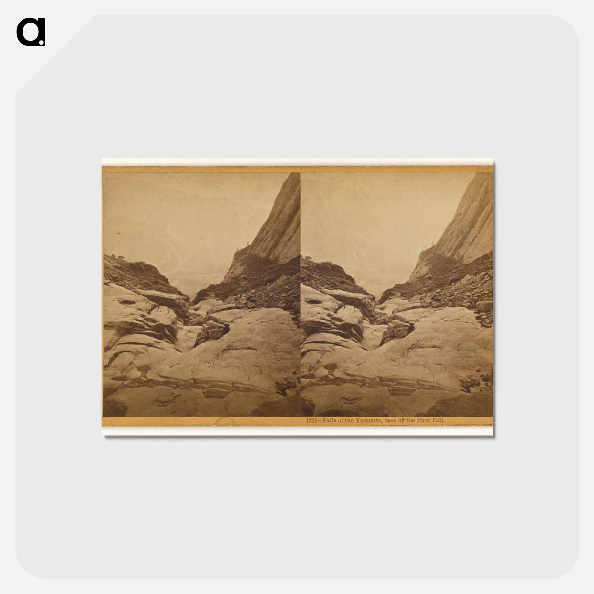 アートポストカード-Falls of the Yosemite, Base of the First Fall
 - エドワード マイブリッジ Postcard.