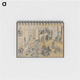 Hokusai's New Year's Day at the Ogiya Seiro - 葛飾 北斎 Memo.
