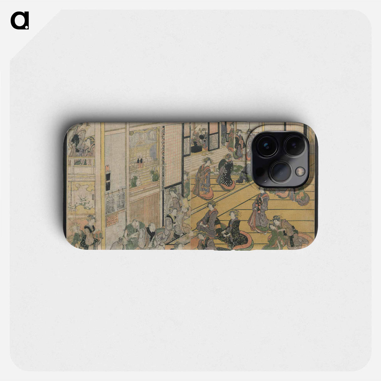 Hokusai's New Year's Day at the Ogiya Seiro - Katsushika Hokusai Phone Case.