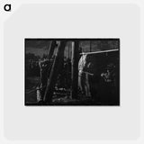 アートポストカード-Miners' Power Drill Contest
 - ラッセル リー Postcard.