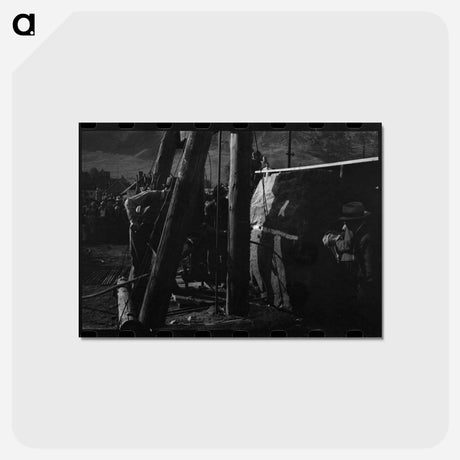 アートポストカード-Miners' Power Drill Contest
 - ラッセル リー Postcard.
