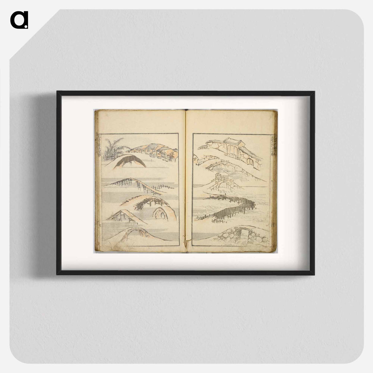 Random sketches by Hokusai volumes 1 to 11 - Katsushika Hokusai Poster.