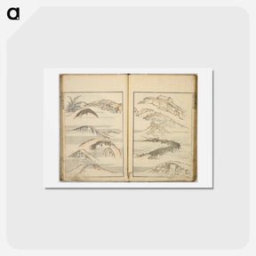 アートポストカード-Random sketches by Hokusai volumes 1 to 11 - 葛飾 北斎 Postcard.