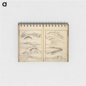 アートメモ帳-Random sketches by Hokusai volumes 1 to 11 - 葛飾 北斎 Memo.
