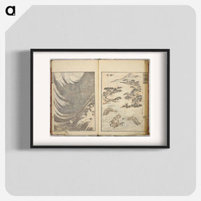 アートポスター-Random sketches by Hokusai volumes 1 to 11 - 葛飾 北斎 Poster.