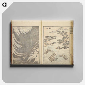 アートパネル-Random sketches by Hokusai volumes 1 to 11 - 葛飾 北斎 Canvas.