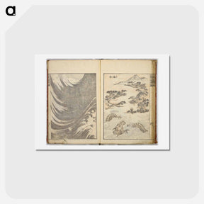 アートポストカード-Random sketches by Hokusai volumes 1 to 11 - 葛飾 北斎 Postcard.