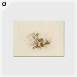 アートポストカード-Three Cupids on a Cloud
 - ボストン公共図書館 Postcard.