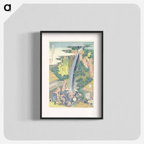 アートポスター-Hokusai's Rōben Waterfall at Ōyama in Sagami Province - 葛飾 北斎 Poster.