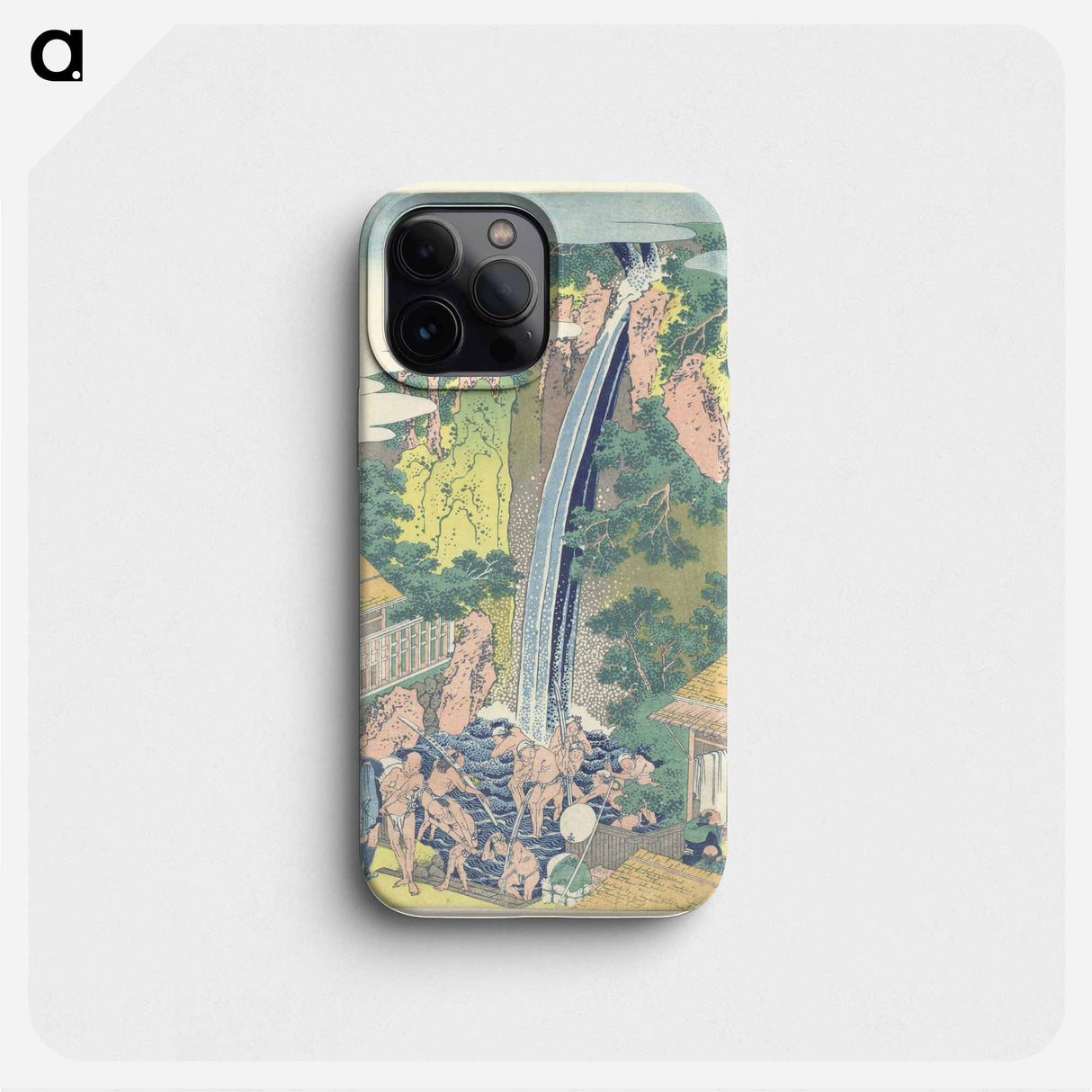 Hokusai's Rōben Waterfall at Ōyama in Sagami Province - 葛飾 北斎 Phone Case.