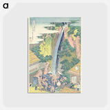 アートポストカード-Hokusai's Rōben Waterfall at Ōyama in Sagami Province - 葛飾 北斎 Postcard.