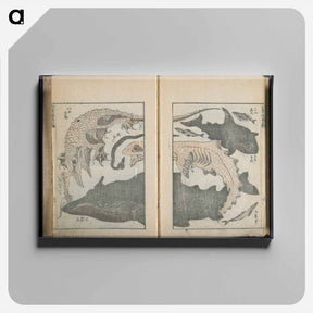 アートパネル-Transmitting the Spirit and Revealing the Form of Things: Hokusai's Sketchbooks - 葛飾 北斎 Canvas.