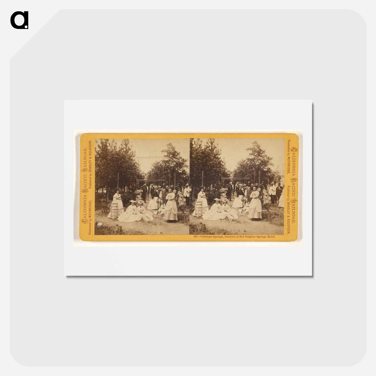 アートポストカード-Calistoga Springs, Gardens of Hot Sulphur Springs Hotel
 - エドワード マイブリッジ Postcard.