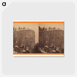 アートポストカード-Eagle Rock, Fissure 1100 ft Deep
 - エドワード マイブリッジ Postcard.