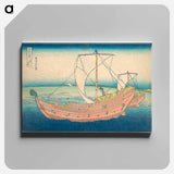 At Sea off Kazusa - Katsushika Hokusai Canvas.
