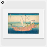 At Sea off Kazusa - Katsushika Hokusai Poster.
