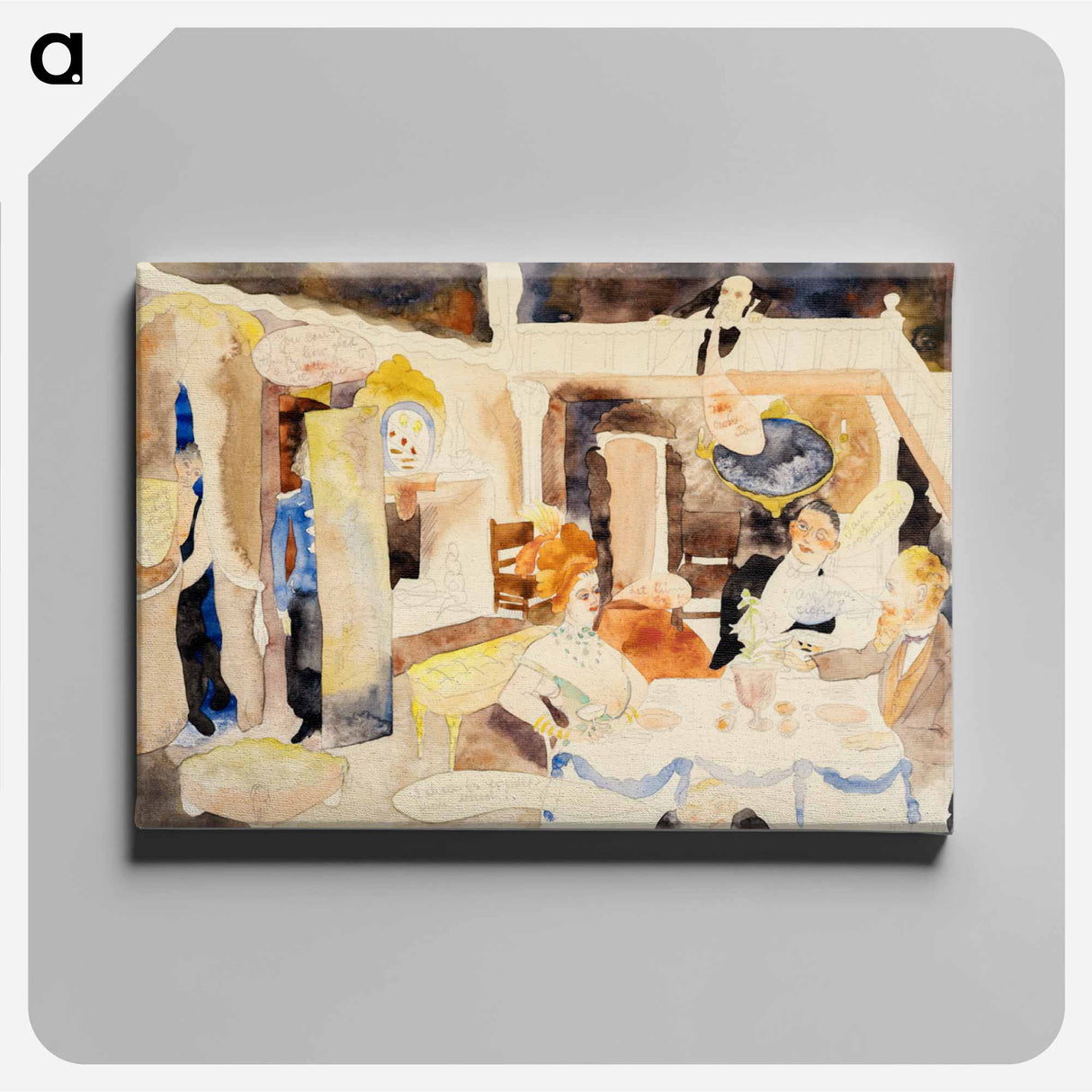 アートパネル-Lulu and Alva Schön at Lunch
 - バーンズ・コレクション Canvas.