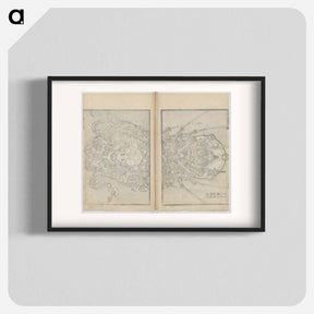 アートポスター-Random sketches by Hokusai volumes 1 to 11 - 葛飾 北斎 Poster.