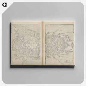 アートパネル-Random sketches by Hokusai volumes 1 to 11 - 葛飾 北斎 Canvas.