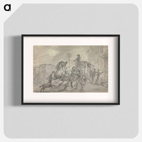 アートポスター-A Lioness Attacking the Off-Leader of the Exeter Mail Coach Outside the Pheasant Inn, Winterslow, on the Night of 20 October 1816
 - イェール大学アートギャラリー Poster.