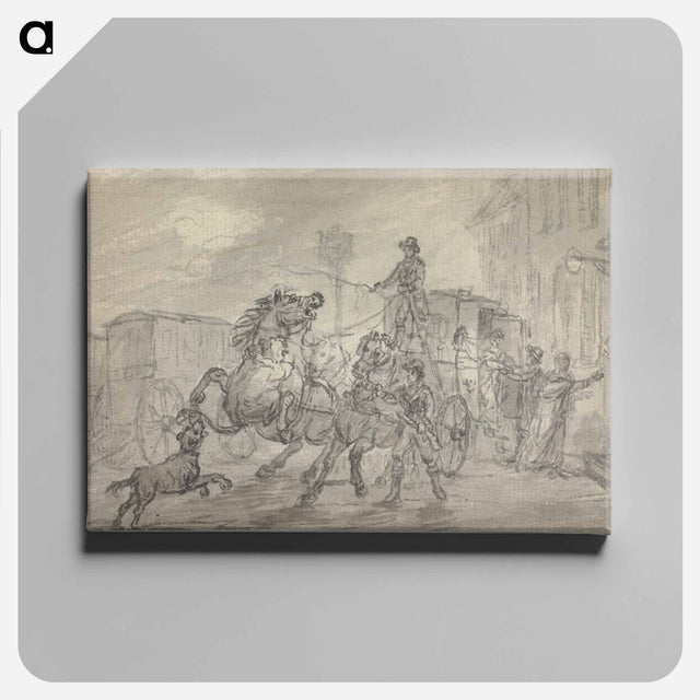アートパネル-A Lioness Attacking the Off-Leader of the Exeter Mail Coach Outside the Pheasant Inn, Winterslow, on the Night of 20 October 1816
 - イェール大学アートギャラリー Canvas.