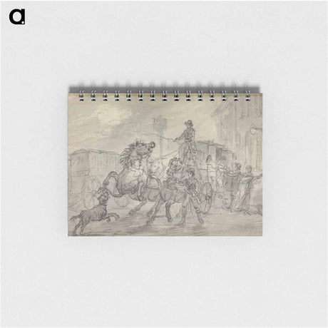 アートメモ帳-A Lioness Attacking the Off-Leader of the Exeter Mail Coach Outside the Pheasant Inn, Winterslow, on the Night of 20 October 1816
 - イェール大学アートギャラリー Memo.