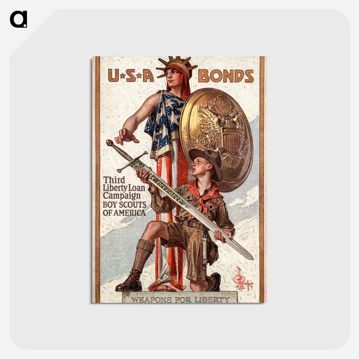 アートポストカード-Weapons for Liberty
 - ボストン公共図書館 Postcard.