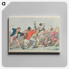 アートパネル-Lord Howe they run, or the British Tars giving the Carmignols a Dressing on Memorable 1st of June 1794
 - イェール大学アートギャラリー Canvas.