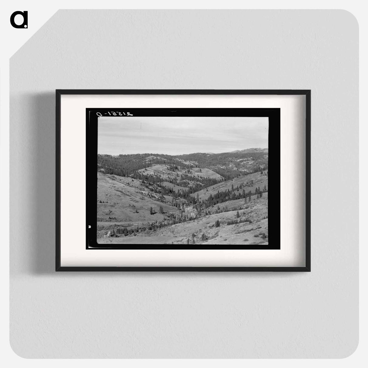 Untitled photo, possibly related to: Upper end of Squaw Creek Valley near the mill, showing part of the timber resources. Ola self-help sawmill co-op. Gem County, Idaho. General caption 48 - ドロテア ラング Poster.